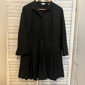 Vince black pleated sailor dress